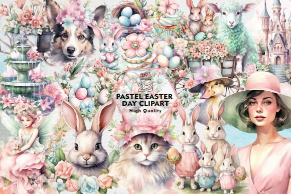 Download Pastel Easter Day Clipart PNG Graphics - Clipart Collection