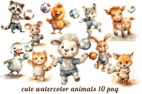 Download Watercolor Cute Animal Clipart Bundle - Clipart Collection