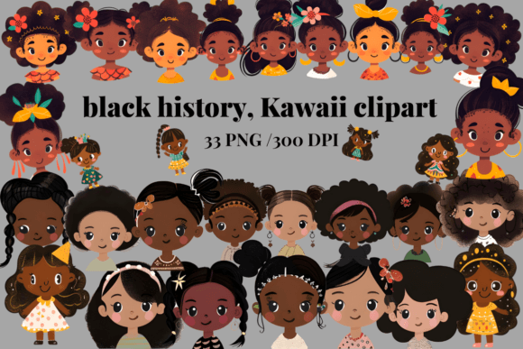Download Black History, Kawaii Clipart Bundle - Clipart Collection