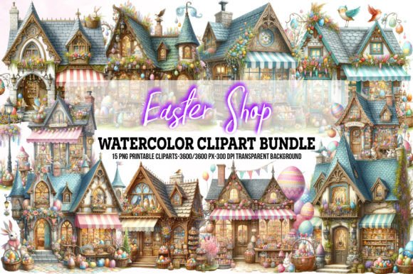 Download Fantasy Easter Shop Clipart Bundle - Clipart Collection