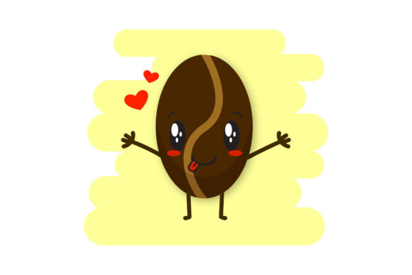 Download Coffee Beans Cute Kawaii Clipart - Clipart Collection
