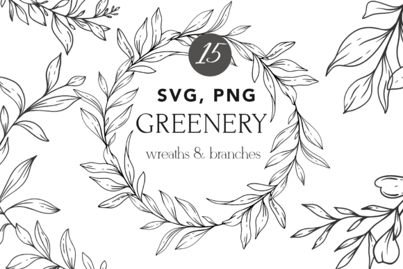 Download Floral Frames SVG, Greenery Clipart - Clipart Collection