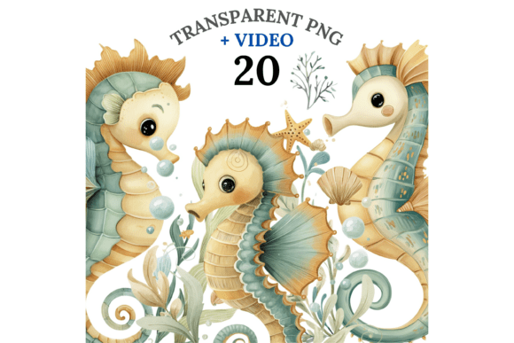 Download 20 Whimsical Seahorse Clipart - Clipart Collection