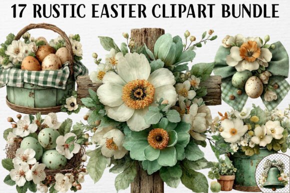 Download Rustic Easter Clipart Bundle - Clipart Collection