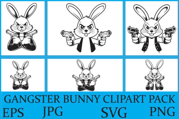 Download Gangster Bunny Clipart Pack - Clipart Collection