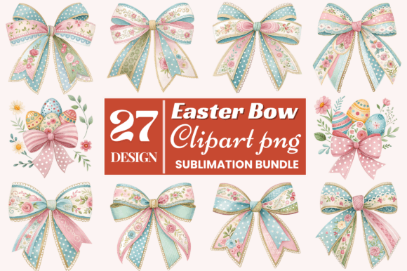 Download Easter Bow Clipart PNG Bundle - Clipart Collection