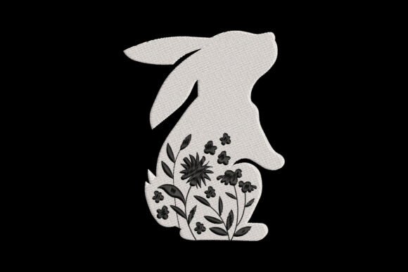 Download Floral Bunny Silhouette - Floral bunny Collection