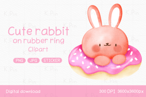 Download Cute Rabbit Clipart: Summer Fun - Clipart Collection