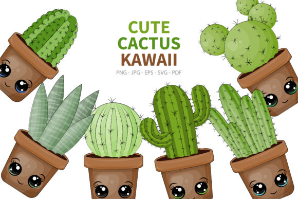 Download Cartoon Cactus Kawaii, Clipart Cactus - Clipart Collection