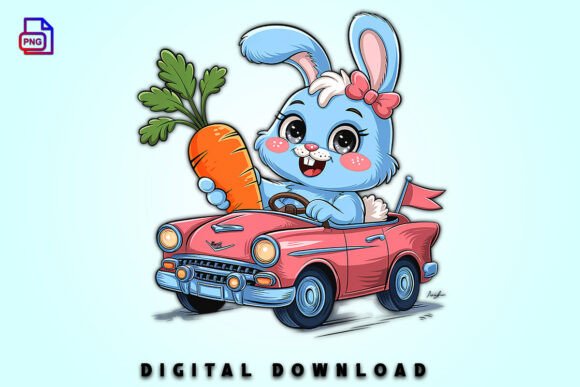Download Pastel Easter Bunny Clipart Car PNG - Clipart Collection