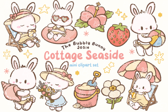 Download Kawaii Cottage Seaside Bunny Clipart - Clipart Collection