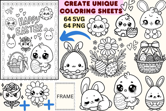 Download Easter Cliparts Black and White SVG PNG - Clipart Collection