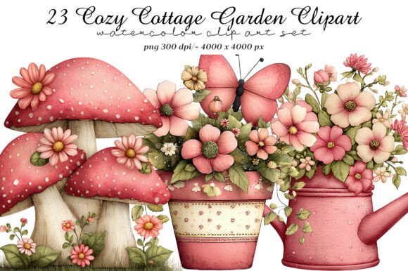 Download Cozy Cottage Garden Clipart - Clipart Collection
