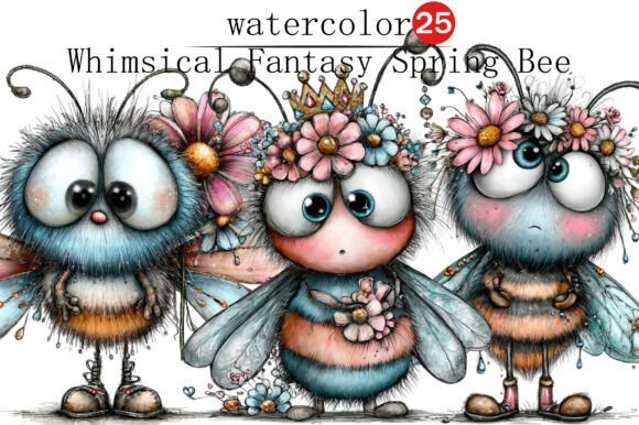Download Whimsical Fantasy Spring Bee Clipart - Clipart Collection