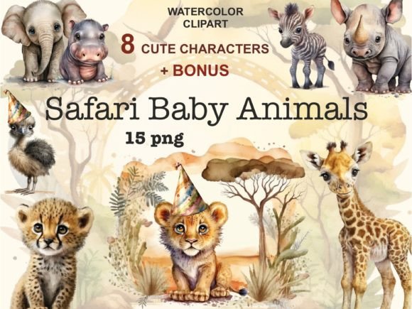 Download Safari Baby Animals, Cute Animal Clipart - Clipart Collection
