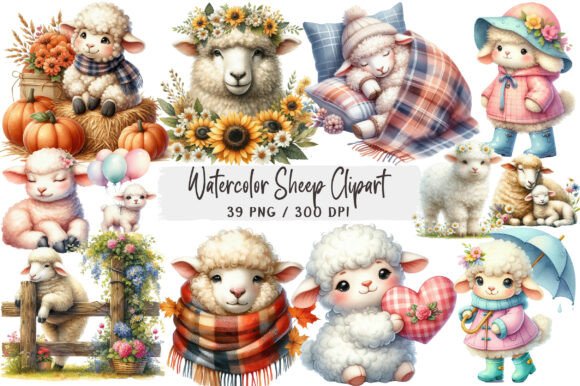 Download Watercolor Sheep Clipart - Clipart Collection