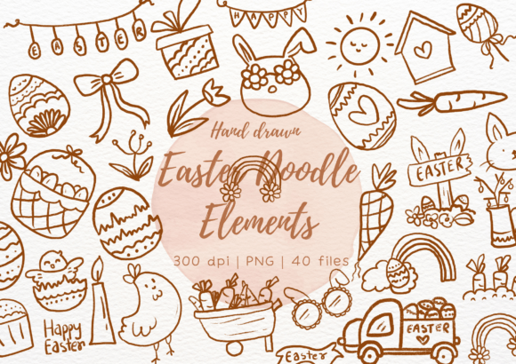 Download Happy Easter Doodle Elements Collection - Happy easter Collection