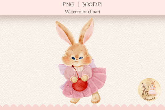 Download Watercolor Cute Bunny Clipart,Rabbit PNG - Clipart Collection